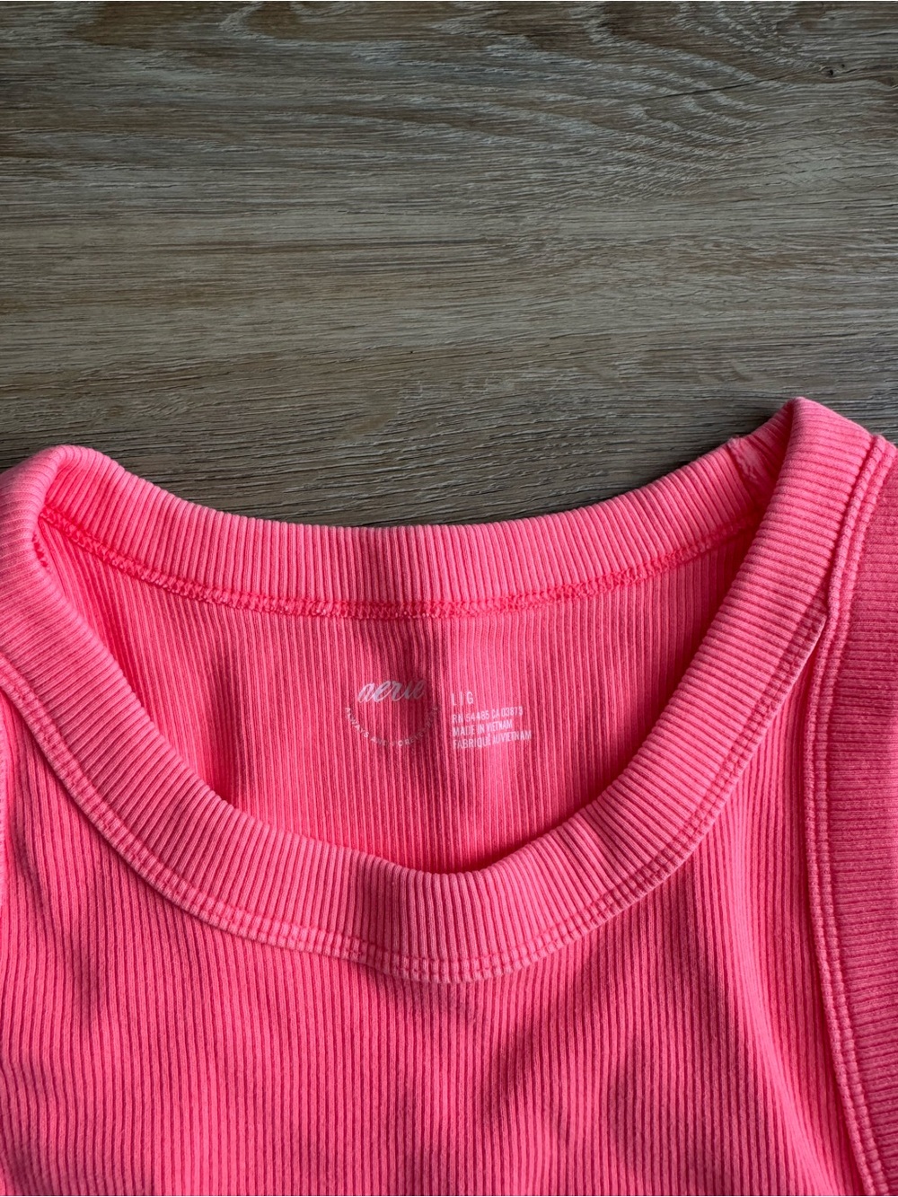 aerie Hot Pink Ribbed Sleeveless Tank - Picture 3 of 4